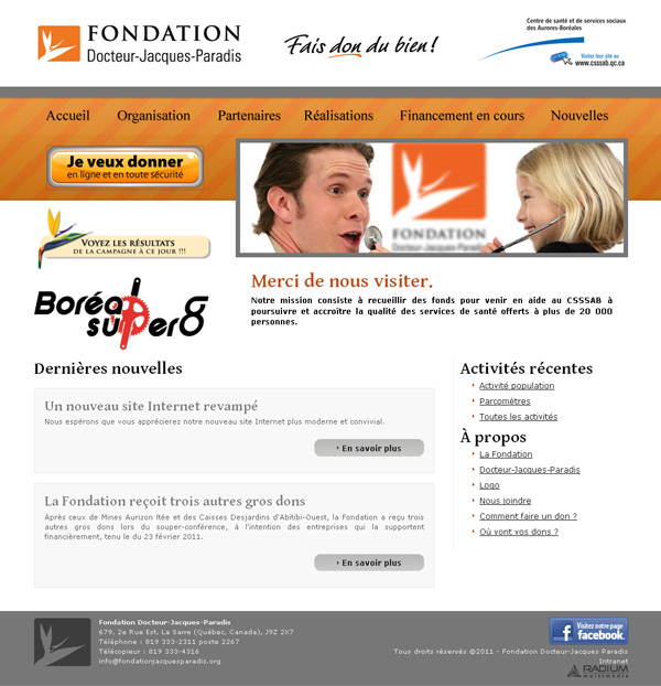 Site de Fondation Docteur Jacques Paradis