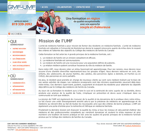 Site de GMF-UMF des Aurores-Boréales