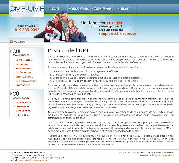 Site de GMF-UMF des Aurores-Borales