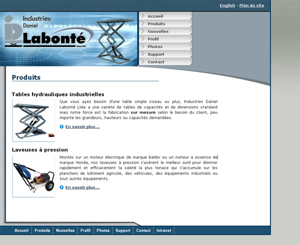 Site de Industries Daniel Labonté