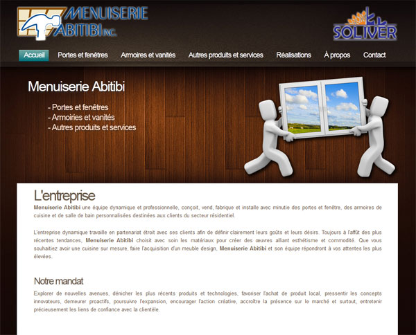 Site de Menuiserie Abitibi