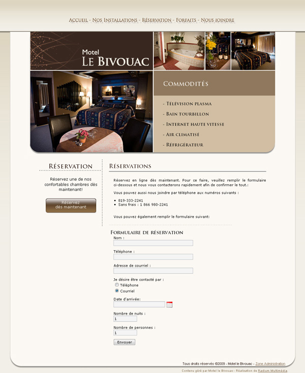 Site de Motel Le Bivouac