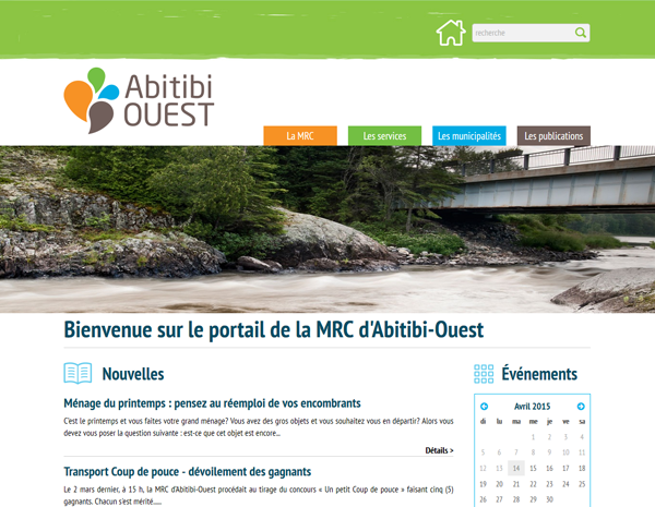 Site de Portail de la MRC d'Abitibi-Ouest