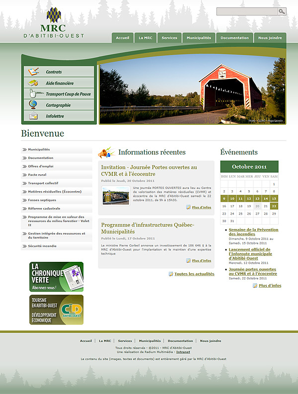 Site de Nouvelle Inforoute de la MRC d'Abitibi-Ouest