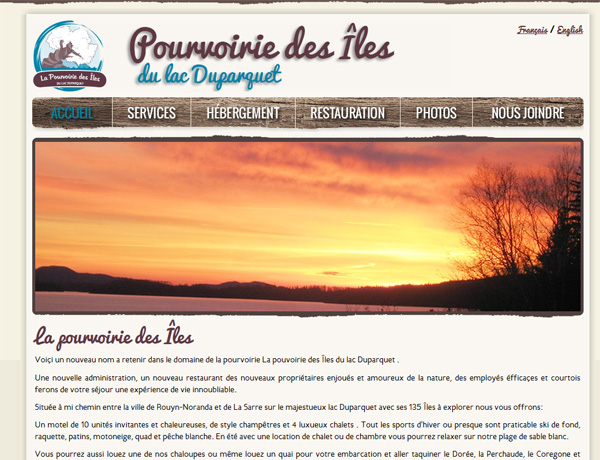 Site de Pourvoirie des les du lac Duparquet