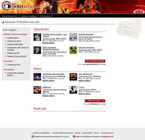 Site de TicketAcces.net